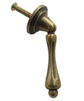 Antique Brass Door Handle Set 2.44 By 0.94 Inches Ten Pack With Tear-Drop Knobs Solid Zinc Construction Vintage Bronze Finish
