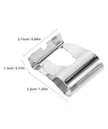 Universal Auto Windshield Wiper Linkage Repair Clips Kit Built Tough With Heavy Duty Stainless Steel - Single clip dimensions shown.