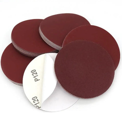Premium Flocking Sandpaper Discs 5 Inches Hook Loop PSA For Polishing Grits 40 To 2000 With Durable Alumina Coating, P120 grit shown.