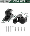 Slick Heavy Duty Wall Mount EV Charger Holder For Portable Type 1 Plug In Cables rugged polymer clamp with screws included, deep matte black.