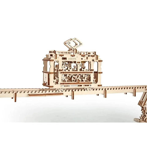 3D Mechanical Tram Kit Build Your Own Vintage Streetcar Model With Gears And Moving Parts Hands On STEM Puzzle For Adults And Teens Satisfying Build Realistic Motion And Fun To Play on track