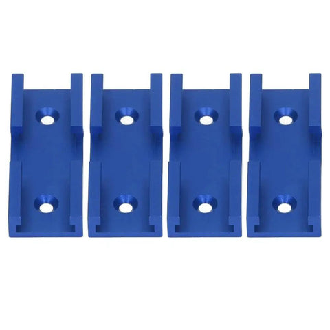 Four Piece T Track Intersection Kit For Woodworking 80mm Pro Grade Aluminum Alloy T Track Setup With Cross Track Clamps