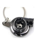 Car Enthusiast 5 Piece Keychain Set For Gearheads With Manual Shifter Wheel Rim Wrench Turbo Brake Disc And Pad Keychains Turbocharger