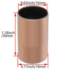 Heavy Duty Oilless Sleeve Bearing 16Mm Bore 18Mm OD 30Mm Long Carbon Steel Bronze Liner Plain Bushing with dimensions