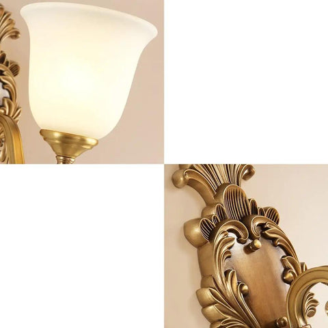Top Shelf Copper Wall Sconce Featuring Crisp White Frosted Glass Shade And Reliable E27 Bulb Base heavy duty design close-up view.
