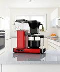 Stainless Steel Drip Coffee Maker With Thermal Base Keeps Your Brew Hot For Hours 1.25L Capacity on kitchen counter