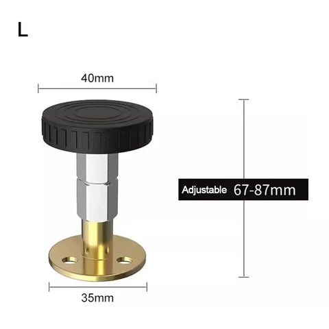 Adjustable Furniture Feet Set, 12 Pcs Threaded Legs for Beds, Sofas, Cabinets, and Tables showing dimensions and design