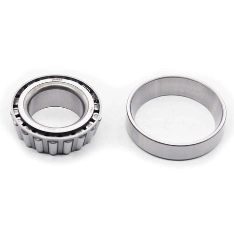 25580/25520 Tapered Roller Bearing Cup and Cone Set showing two-piece design, steel construction, and round structure