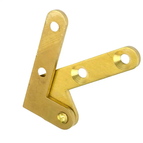 2 Pack Concealed Pivot Door Hinge Brass Gold for Cabinets and Doors, L Shaped Hidden Pivot Hinge for Swing Doors