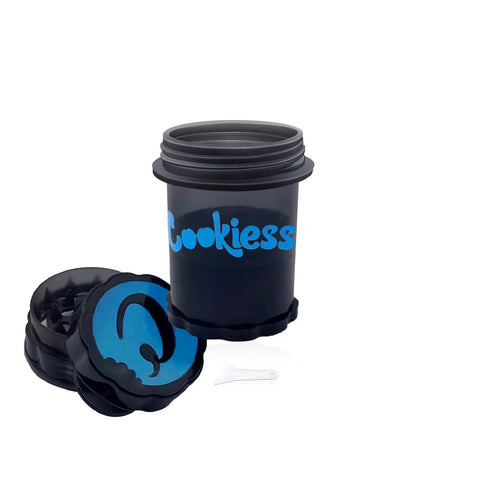 Hand Crank Herb And Spice Grinder 2 In 1 Portable Plastic Grinder With Storage Tank 62mm Pocket Size Twist And Grind Black