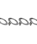 4-pack of silver metal 1-inch trailer wheel spindle tang washers for EZ Lube axles