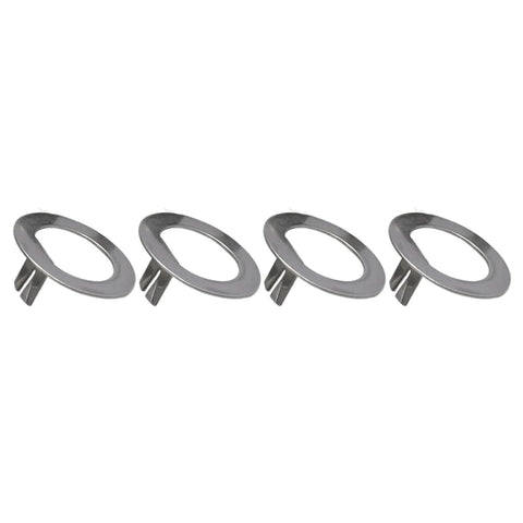 4-pack of silver metal 1-inch trailer wheel spindle tang washers for EZ Lube axles