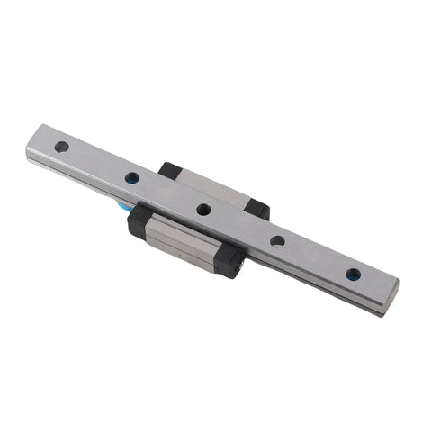 Miniature Linear Rail Block Set With Ball Retainer For Smooth Precision Movement, 100mm bearing steel rail, side view