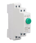 Heavy Duty DIN Rail Mount Push Button Switch 230V AC 2NO 2NC Industrial Start Button in white housing with green button
