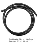 Practical And Sturdy Polyurethane Fuel Hose Kit 3pcs For Car And Bike Replacement Gasoline Petrol Line Tube System Black Ready To Go, 1m black hose