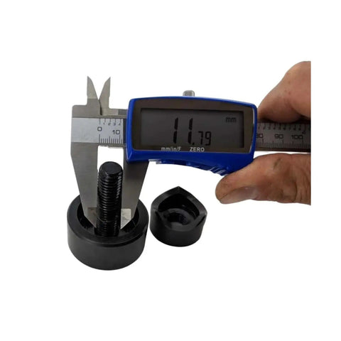 32mm Hole Punch And Knockout Die Set For Home Brewing with caliper measuring bolt size, Precision Punch Kit for craft beer equipment