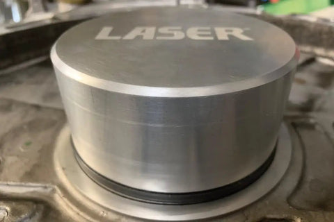 Heavy Duty Aluminum Rear Crankshaft Installation Kit For JLR 2.0L Diesel, close-up of sealing tool with LASER engraving.