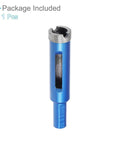 CoCud diamond core drill bit, 16mm dia, blue body for tiles, stone, marble, concrete; dry/wet use, fits M10 grinder