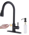 Touchless Kitchen Faucet With Pull Down Sprayer And Soap Dispenser, Motion Sensor Hands Free Faucet For Modern Kitchen