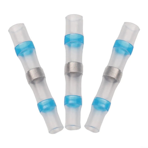 Kick Butt Wire Connectors Kit With Solder Seal Sleeves And Heat Shrink Waterproof Terminals For Car Boat Electrical Wiring And Electronics That Are Super Durable And Easy To Install In No Time, blue solder seal sleeves
