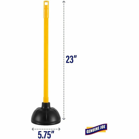 Value Plus Plunger With Flexible Seal And Long Wood Handle For Easy Toilet And Drain Unclogging Keeps Hands Away From No Mess Grips Firm