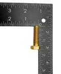 Three Eighths Inch Hex Bolts Grade Eight Set Of Ten with ruler showing one and a quarter inch length