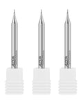 0.6mm Micro Carbide Flat End Mill 2 Flutes Uncoated Micro Grain CNC Milling Cutter For Aluminum, three tools in image