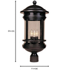 Oil Rubbed Bronze Outdoor Wall Lantern With Amber Glass Shade 1 Light Wet Rated Cast Aluminum Construction