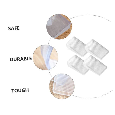 36 Piece Stackable Furniture Shims And Sofa Levelers Straight Up Fix Wobbly Floors showing durable plastic shims for leveling furniture.