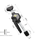 Light Duty Bar Clamp Set For Woodworking adjustable desktop quick clamp with stable frame. Dimensions and rubber grip visible.