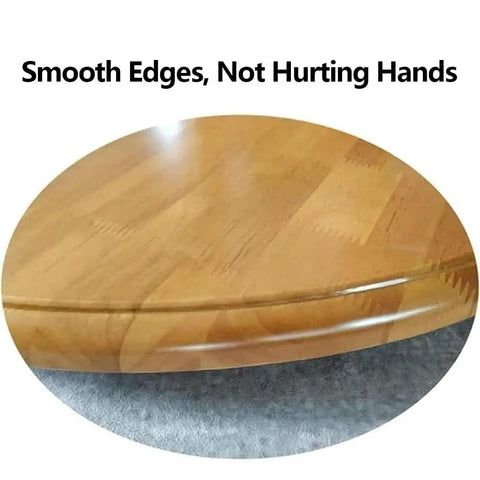 Downright Slick 100cm Wooden Lazy Susan Turntable with smooth edges for safe use on kitchen countertops.