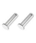 2 Pack 304 Stainless Steel Clevis Pins 40 X 12 Mm Flat Head With 4.2 Mm Hole For Hitch Pin Lock Link And Hinge Systems Durable Silver Finish