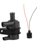 High Grade Auxiliary Cooling Water Pump With Connector Plug And Play Drop In Replacement For VW Golf Jetta Passat And Audi A3 A4 TT Engines, black plastic housing.