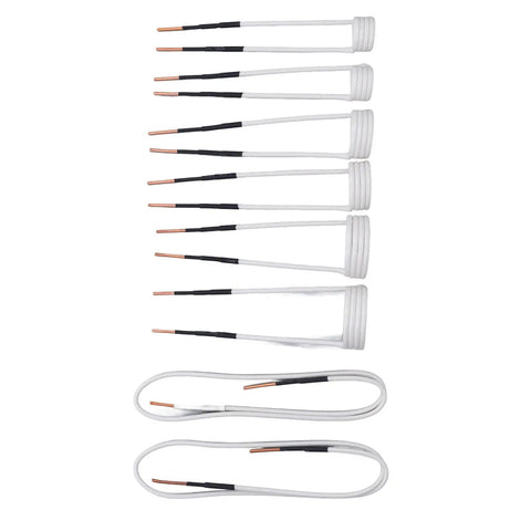 Heavy Duty 8 Piece Induction Heater Coil Kit With 2.5 Mm Brass Core for fast rusty bolt removal, featuring durable coils with insulated wrap.