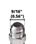 Metal hydraulic hose crimp fitting, 3/8 in to 3/8 in JIC 37° male, MJ-06-06, 10-pack