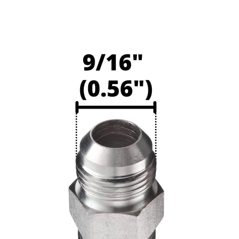 Metal hydraulic hose crimp fitting, 3/8 in to 3/8 in JIC 37° male, MJ-06-06, 10-pack
