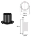 Heavy Duty 8 Pack Black Pom Flanged Sleeve Bearings with 25 Mm Bore, 28 O D, 30 Length, ideal for hot rods and daily drivers.