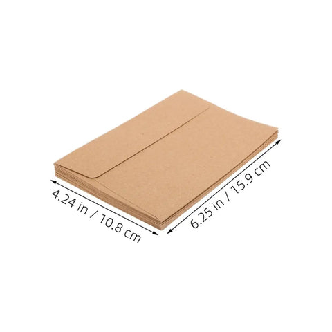 60 Pack Self Adhesive Kraft Paper Envelopes 10.8 By 15.9 Cm Letter Size For Invitations And Cards Secure Seal Easy To Use Handy Rustic Style
