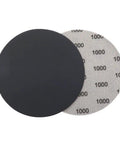 25 Pack Premium 5 Inch Hook Loop Sandpaper Discs Wet Dry Grit Levels 1000 To 5000 Silicone Carbide close-up of 1000 grit discs