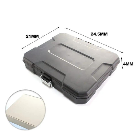 Closed black carrying case for 230 Pc Titanium Coated Twist Drill Bit Set HSS 4241 135 Degree Split Point 1.0 To 10mm Metric