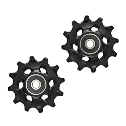 Bike Rear Derailleur Pulley Assembly for SRAM 11 Speed XX1 X01 X1 GX HX Series with 12 Tooth Pulleys, two bearing plates visible