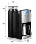 Bean To Cup Automatic Drip Coffee Machine For Home Office And Small Business Use With Stainless Steel Build 1.5L Capacity And 1000W Power