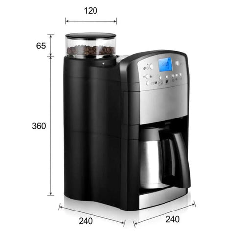 Bean To Cup Automatic Drip Coffee Machine For Home Office And Small Business Use With Stainless Steel Build 1.5L Capacity And 1000W Power