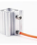 Copper Pneumatic Quick Screw Pipe Fittings Set No Fuss Easy Install tubing and fittings in a cylinder setup, orange tube connected