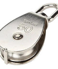 Two Pack M50 Single Pulley Block In 304 Stainless Steel For Lifting And Rigging Heavy Duty Wire Rope Hanging And Towing Wheel