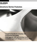 Glowtone ADA Compliant 17 Inch Stainless Steel Topmount Bar Sink With Three Hole And Strainer 22 Gauge T 304 Stainless Built Tough