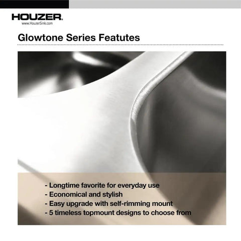 Glowtone ADA Compliant 17 Inch Stainless Steel Topmount Bar Sink With Three Hole And Strainer 22 Gauge T 304 Stainless Built Tough