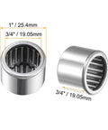 Needle Roller Bearings Drawn Cup Open End With Three Quarter Inch Bore One Inch Outer Diameter And Three Quarter Inch Width