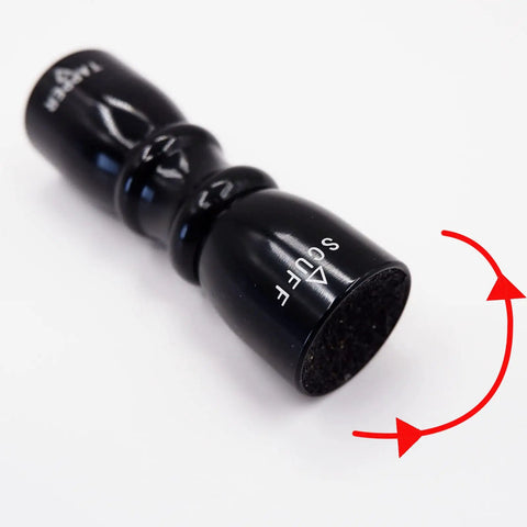Black Three In One Pool Cue Tip Tool Scuffer Shaper And Aerator For Billiards 2024 Upgrade lying on white background