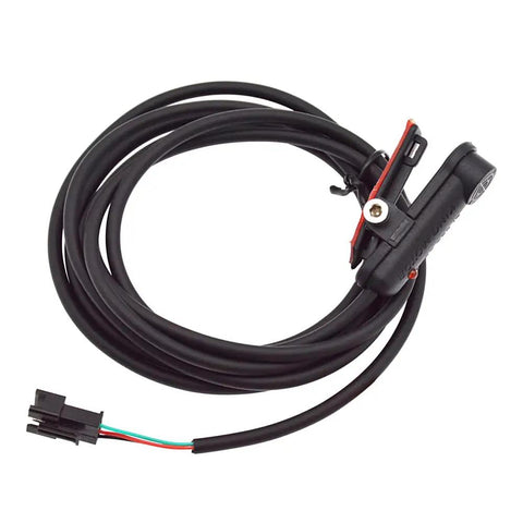 External Speed Sensor For Electric Bikes Magnetic Wheel Sensor For Accurate Speed Readouts No More Gliding Speed Errors Easy Spoke Magnet Install Ride Smooth On Every Ride Durable Black E Bike Accessory, shown with cable and connector, 4.8x1.4 cm size, black
